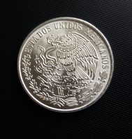 Hatalmas mexikói ezüst 100 pezó 1977, 27,7 g. aUnc.