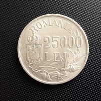 Nagyon szép román ezüst 25000 lei 1946, 12,5 g.