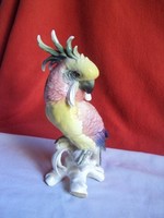 Hibátlan. ENS gyönyörű,kézzel festett Kakadu porcelán figura