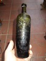 Antik címeres üveg palack