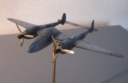 Régi repülő repülőgép modell Lockheed P-38 Lightning 1939