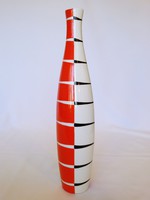 Zsolnay 36cm. magas Piros-Fehér Design váza