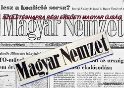 1993 február 22  /  MAGYAR NEMZET  /  SZÜLETÉSNAPRA RÉGI EREDETI ÚJSÁG Szs.:  4231