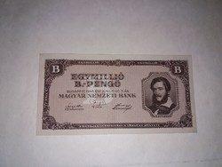 Egymillió B.- Pengő 1946-os .Nagyon szép, ropogós  bankjegy !