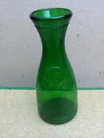 Sötétzöld üveg italtartó palack vagy váza (g)