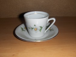 Alföldi porcelán margaréta mintás kávéscsésze aljjal (3/K)