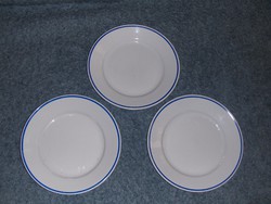 Zsolnay porcelán kék szélű lapostányér 3 db egyben átmérő 24 cm (s-7) Annam510 részére