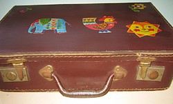 Vintage gyerek játék  bőrönd 