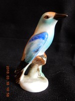 Herendi porcelán madár (zöld harkály) miniatűr