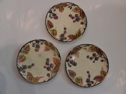 Antik majolika tányérok 3 db süteményes tányérok