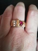 Antik 18karátos rubin köves gyűrű