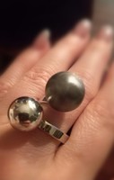 Ezüst extravagáns nagy dupla bogyós gyűrű ag925