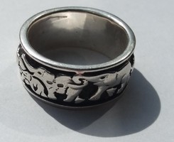 Elefántos .925 ezüst gyűrű