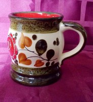 Flawless ceramic jug with smf tyrol motif, 0.5 l, 11 cm high