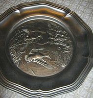 Vintage ón madaras dísz tányér fali tányér