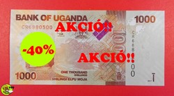 AKCIÓ! Uganda 1000 shillings 2017 UNC