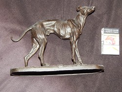 Antik vas szobor agár kutya  nagy méret