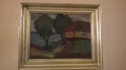 Farkas Lídia(1910-1985)Révház című festménye.