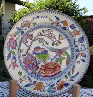 Konyhai angol porcelán tányér Trinity College sorozat egyik számozott tagja paradicsom madaras