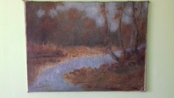 NAGY  60 cm x 80 cm! signed by Csabai Pántl L.  oil - canvas  painting