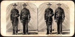 Sztereo fotó / Egyesült Államok Hadserege, Hadnagy és tizedes ca.1890