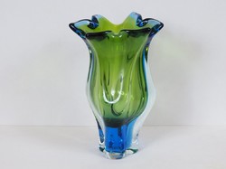 Muránói hullámos üveg váza