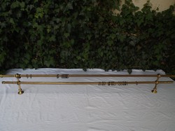 Régi, dupla réz karnis 165 x 25 cm