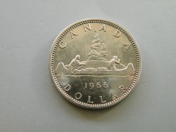 AT 027 - 1966 Ezüst 1 dollár kanada kenu