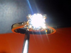 Mesterséges Gyémánt köves 14k Arany GF. gyűrű