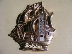 retro Balaton vitorláshajó fali hőmérő
