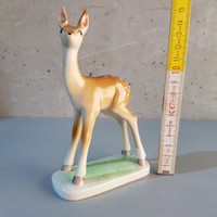 Kőbányai bambi, őzike porcelán figura