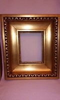 Picture frame, ox-eyed, rebate 15,7x20,7cm, gilded, 7 cm thick antique elite