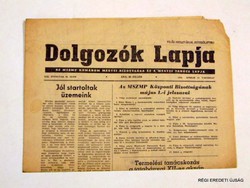 1966 április 17  /  DOLGOZÓK LAPJA  /  SZÜLETÉSNAPRA RÉGI EREDETI ÚJSÁG Szs.:  4487