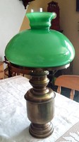 Antik zöld búrás petróleum lámpa