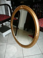 Nagyon szép antik blondel keretes ovális tükör 71*59 cm méretben