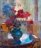 István Ilosvai varga (1895-1978): flowers on a table