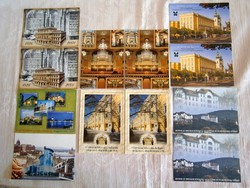 12 db magyar postatiszta levelezőlap/képeslap bélyeggel