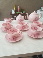 Ritka antik rózsaszin zsolnay teáskészlet