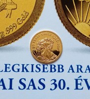 Arany érme garanciával! Amerikai sas 30. évfordulója! Ajándéknak is kitűnő!(3)