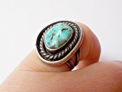 Kézműves türkizköves ezüst gyűrű