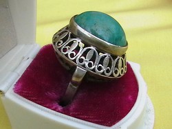 Antik ezüst koktélgyűrű
