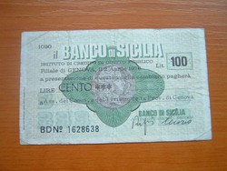 OLASZORSZÁG 100 LÍRA 1976 BANCO di SICILIA GENOA