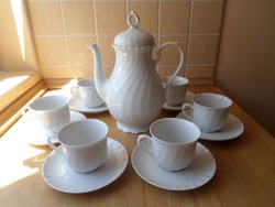 Seltmann Weiden Bavaria "Regina" 6 személyes fehér porcelán teás-kávés szett