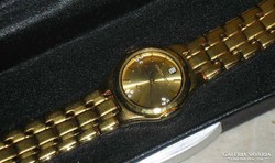 Luxury 23kt Gold Watch, Stoneware Jewelry Watch, Exclusive Women's Gold in a beautiful wooden box