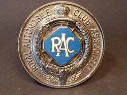 Rare rac royal automobile club grille plaque, vintage enamel badge