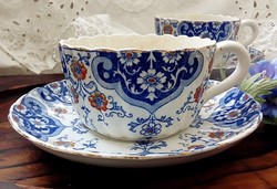  Antik Sarreguemines fajansz nagy  teás csésze