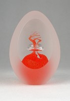 0R525 Bohemia üveg tojás alakú dísztárgy