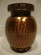 Elefántos retro iparművész fémműves váza