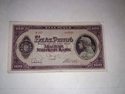 100  Pengő 1945-ös , ropogós   bankjegy !