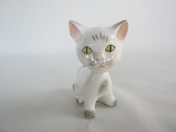 Aquincumi porcelán mozgó fejű cica macska